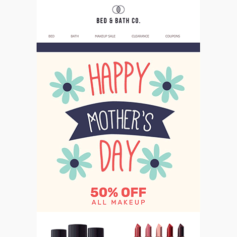 Mother's Day Sale Retail Item Display